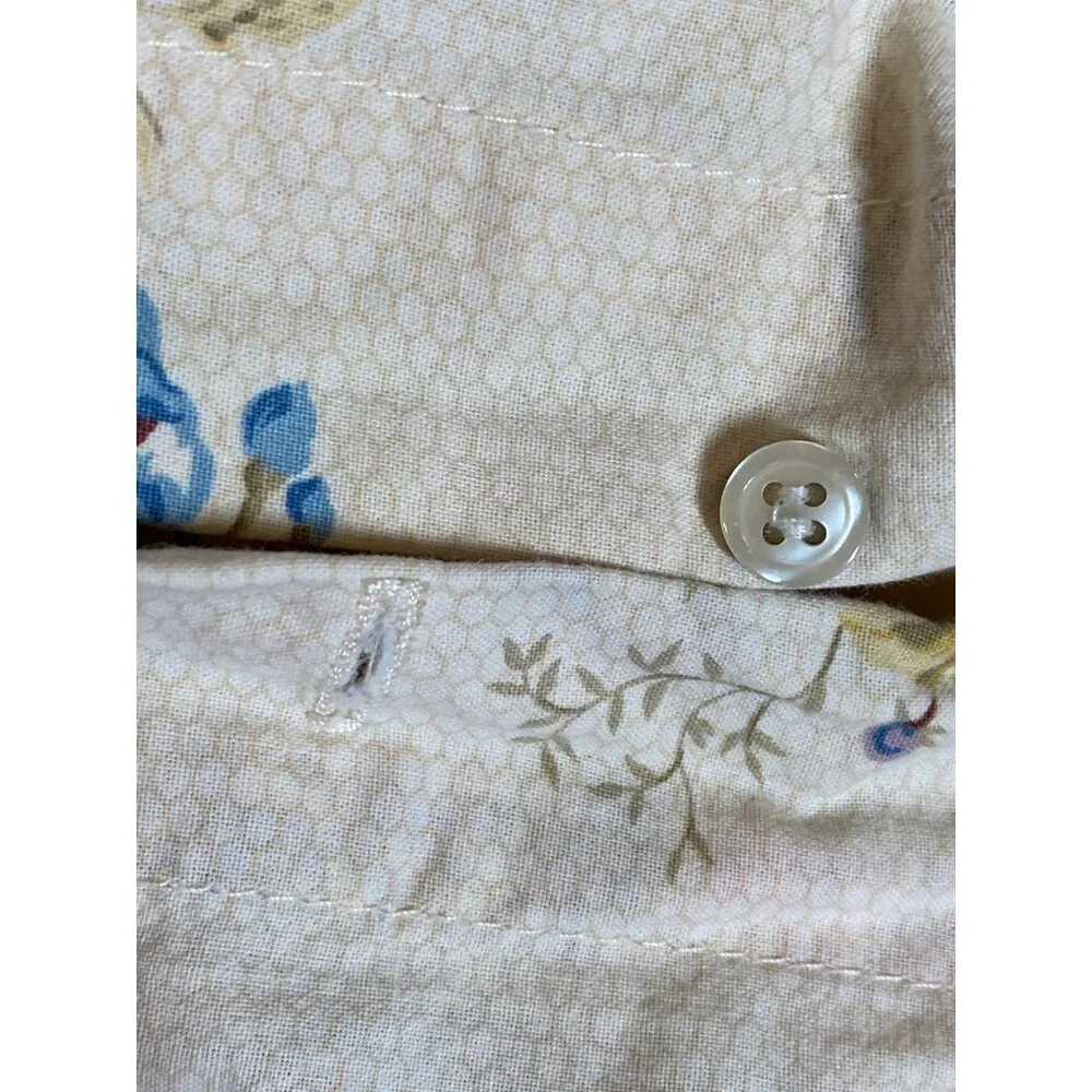 Tommy Hilfiger floral duvet cover vtg 82 x 84in button closure full size